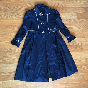 Vintage Style Bow Detail Navy Jacket - Girls 14